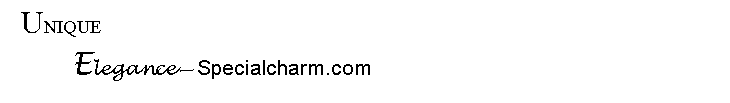 Text Box: #  UNIQUE                 Elegance Specialcharm.com
